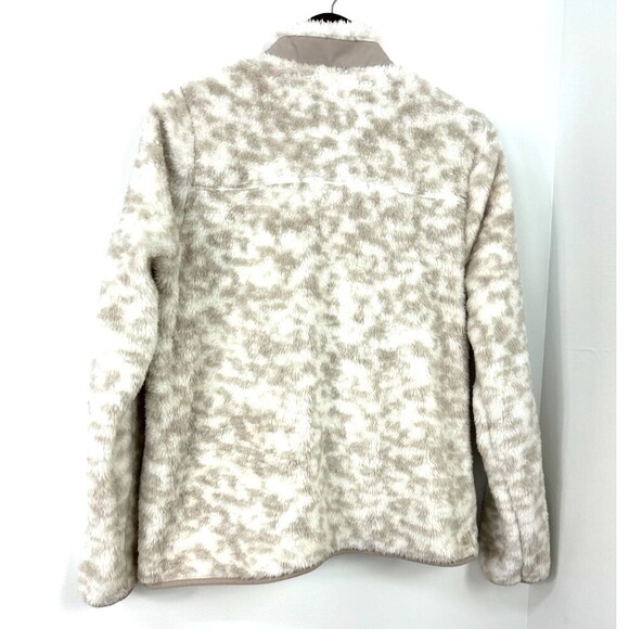 GERRY Womans Fleece Zip Up Long Sleeve Pockets Jacket Animal Camo Sz L 1078R2 - Picture 5 of 11